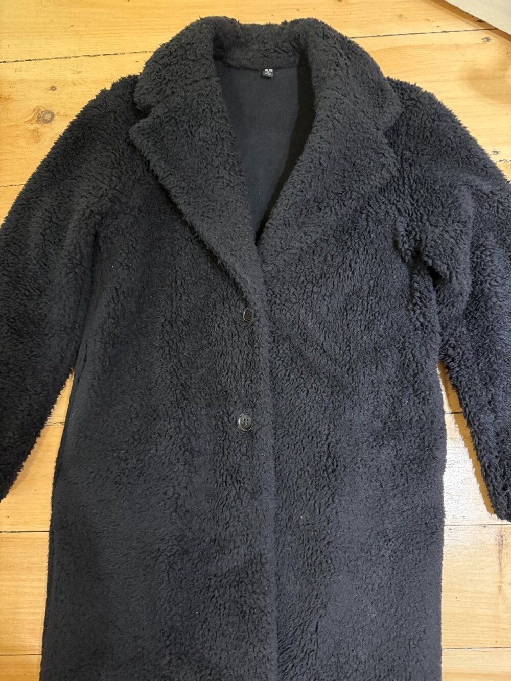 Uniqlo Women’s Black Fleece Coat/Jacket – Size S